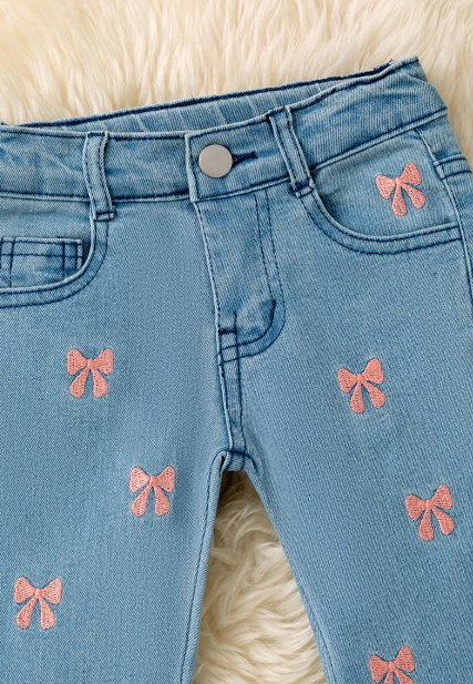 Emb. Coquette Bow Bell Bottoms