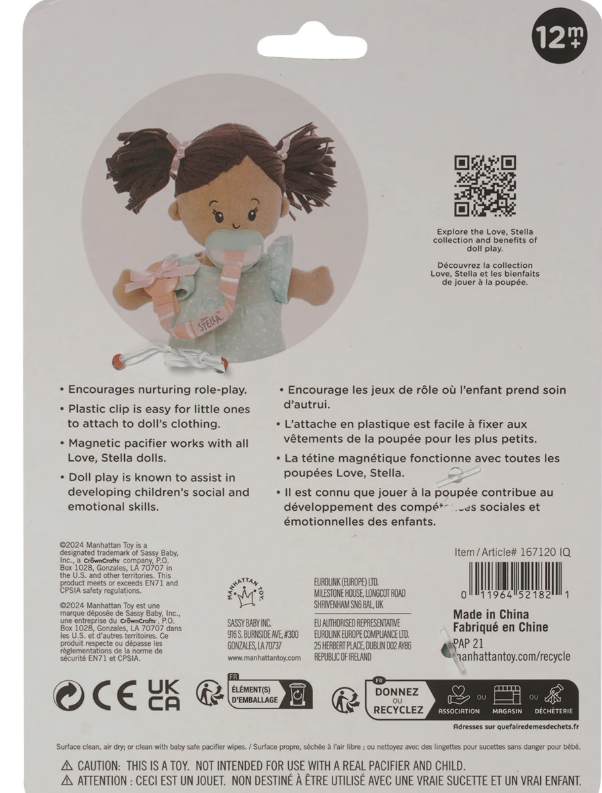Love, Stella Pacifier & Clip Set