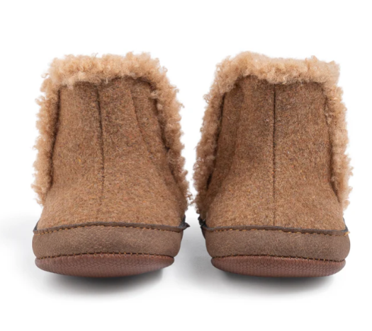Faux fur baby boots-Brown