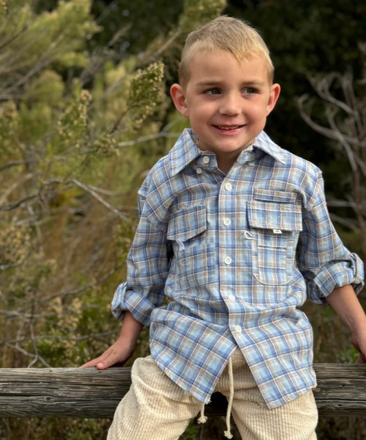 Sawyer Shirt- Blue/Sky Plaid