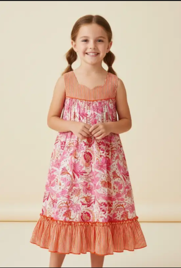 Yana Swing Dress : Orange