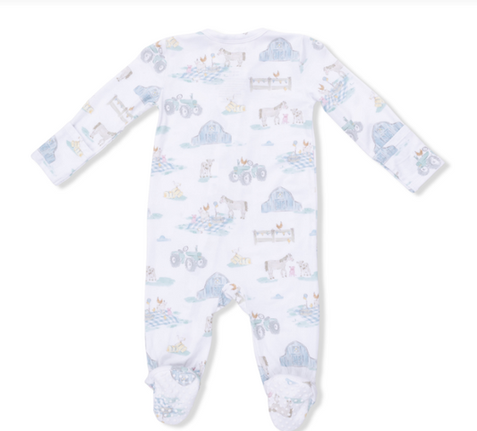 Farm Animal Party- 2 Way Zipper Footie