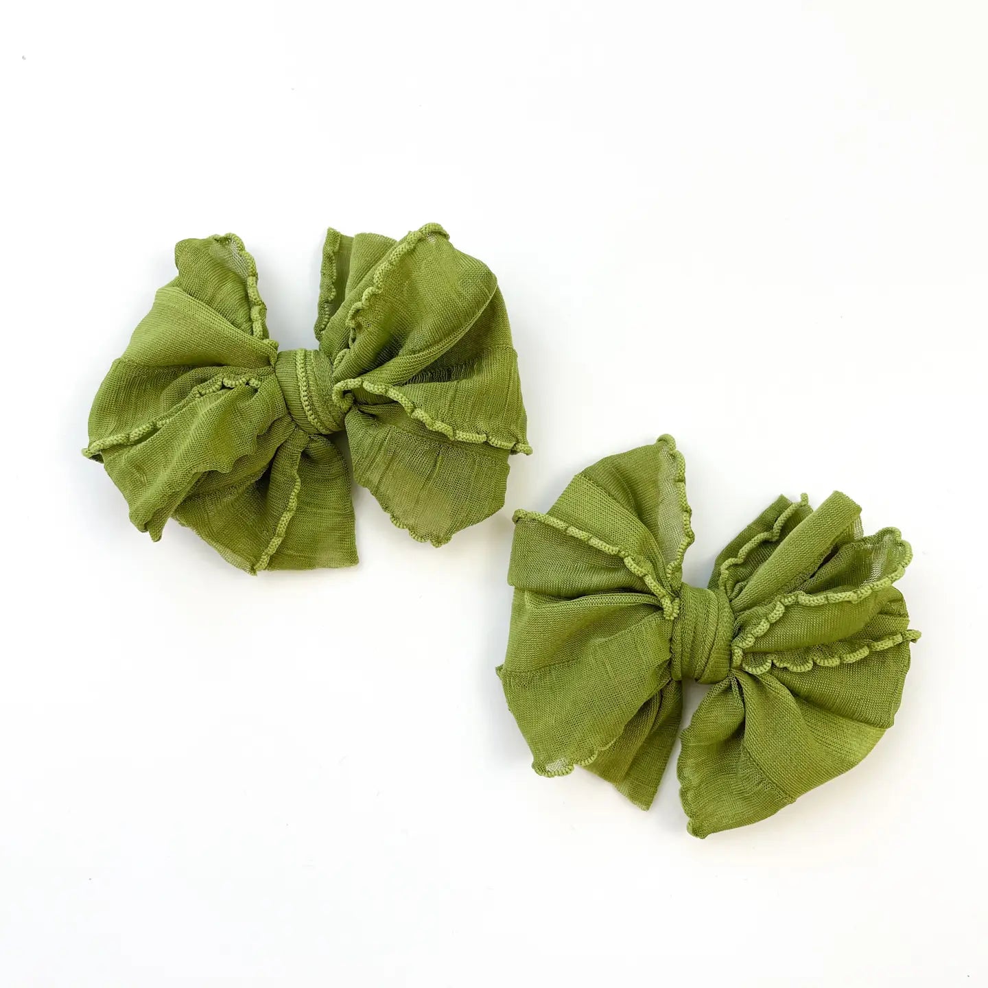 RR Ruffle Clip Set- Olive