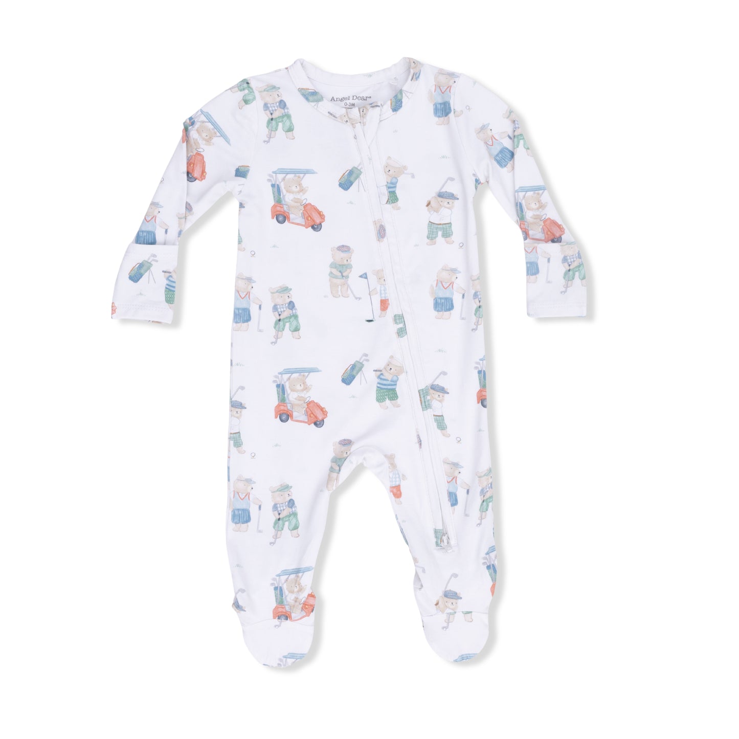 Golfing Teddy Bears -2 Way Zipper Footie