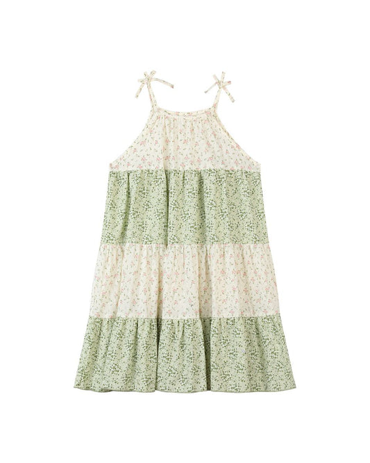 Green Mix Floral Kit Dress
