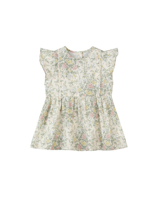 Cream Cottage Floral  Giselle Top