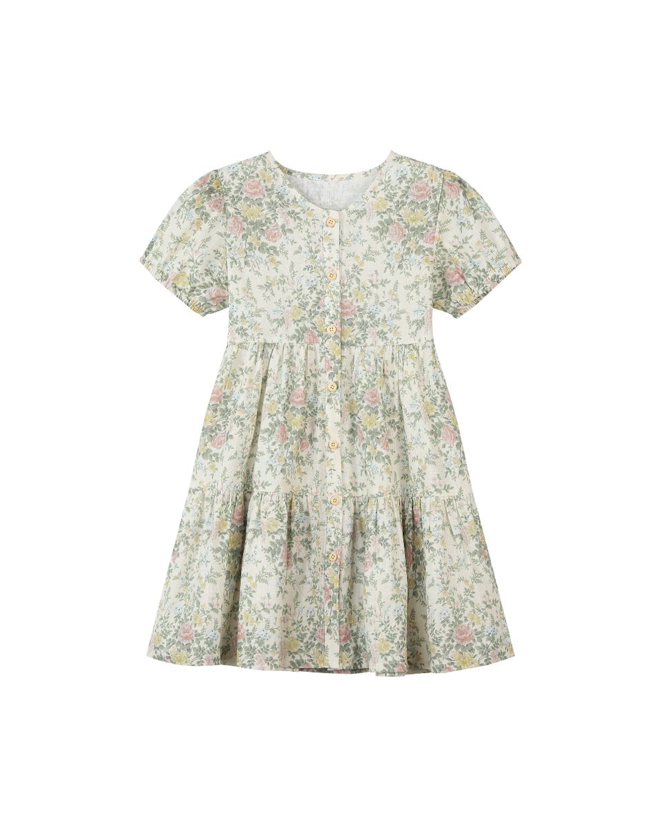 Cream Cottage Floral Dress