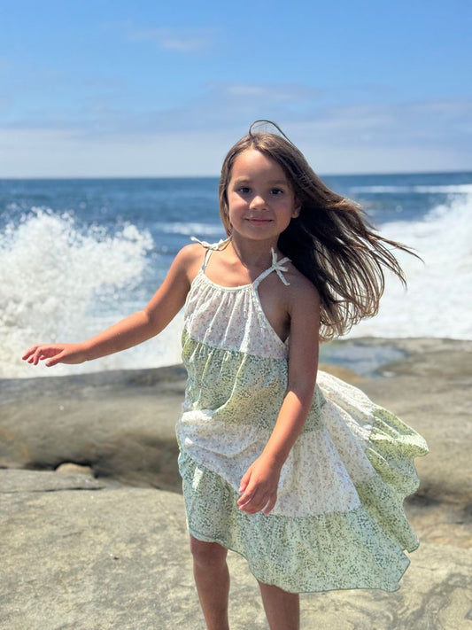 Green Mix Floral Kit Dress