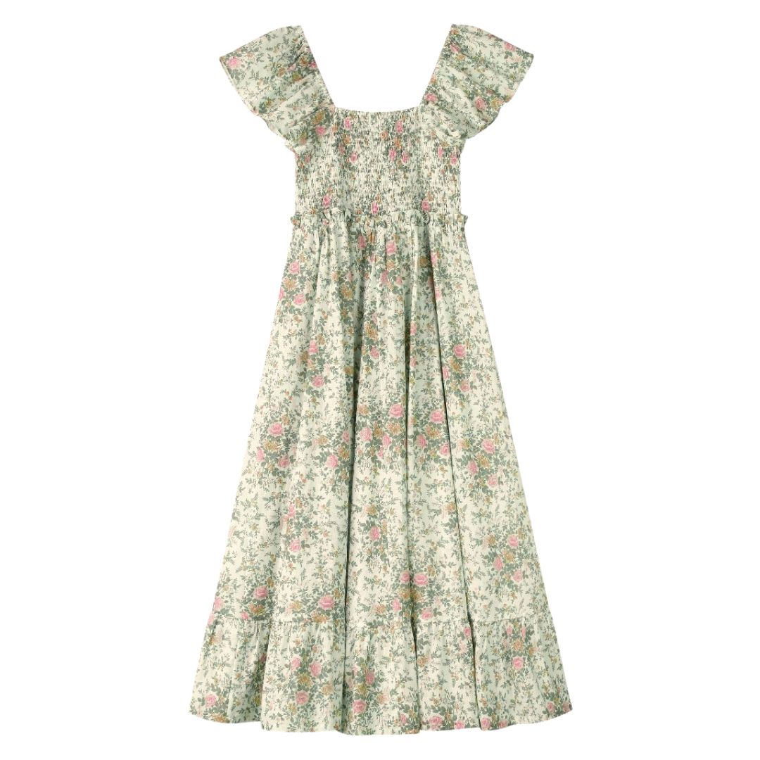 Cream Cottage Floral Polly Dress