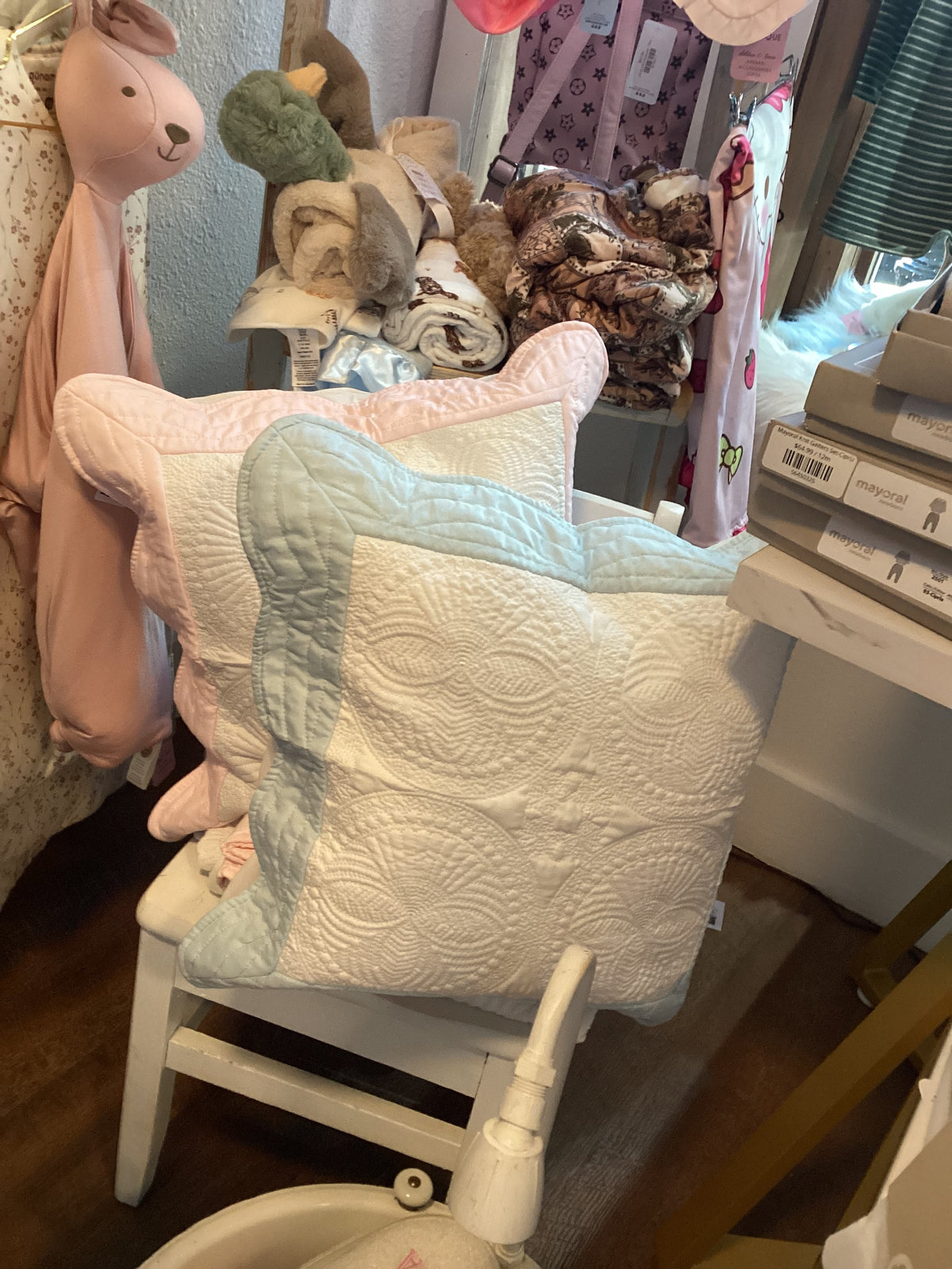 Quilted Pillow Shams-Pink