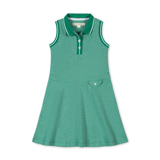 Green- Pique Polo Dress