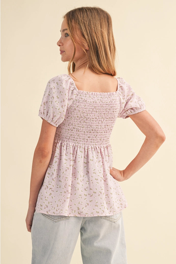Tween Girls Smocked Top
