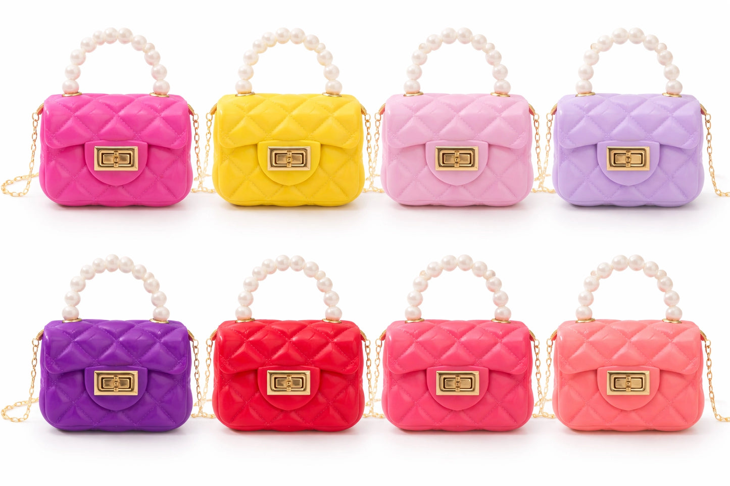 Jelly Plastic "Quilted" Purses