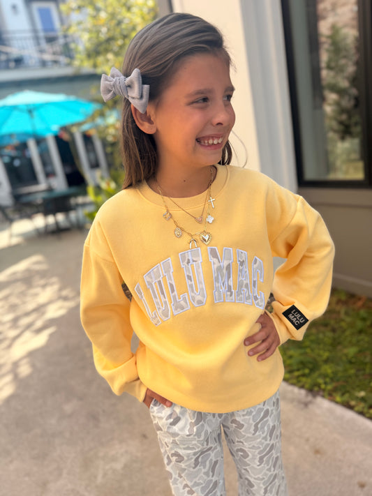 LULU MAC-Butter Camo Sweatshirt