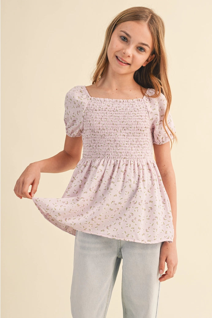 Tween Girls Smocked Top