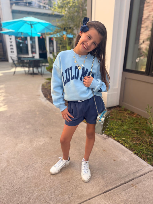 LULU MAC-Light Blue Sweatshirt