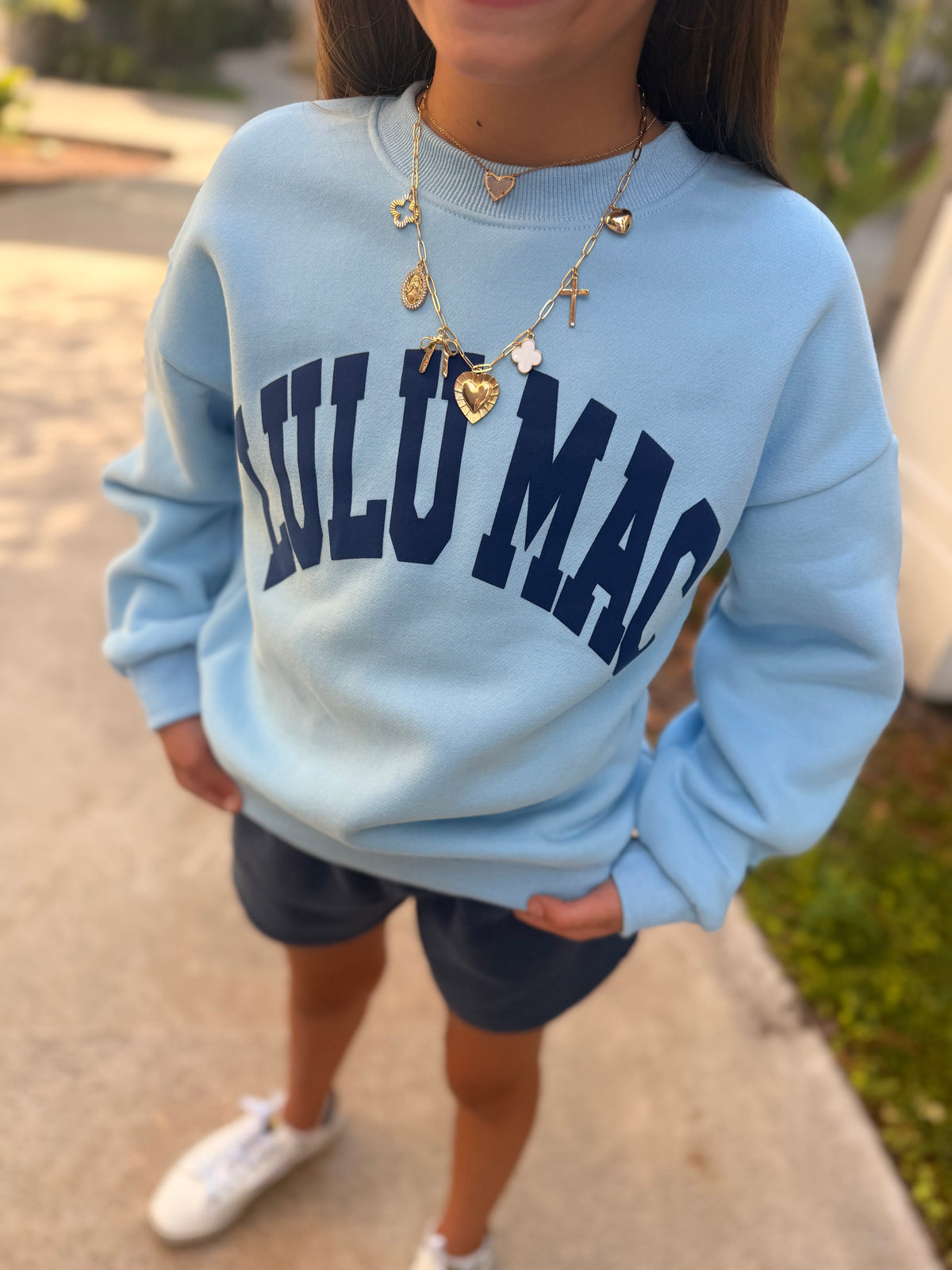 LULU MAC-Light Blue Sweatshirt