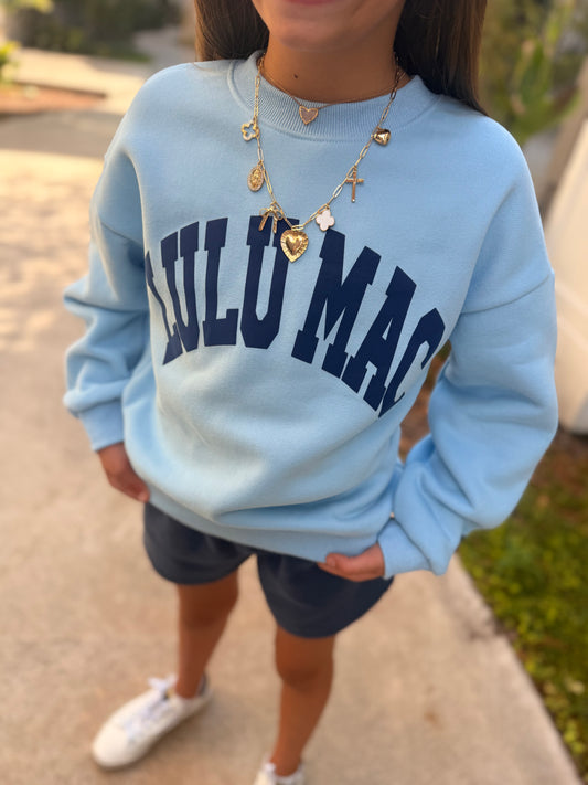 LULU MAC-Light Blue Sweatshirt