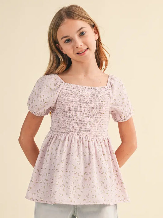 Tween Girls Smocked Top