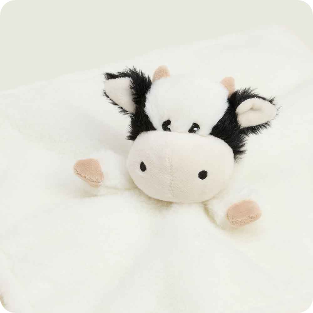 Black and White Cow Lovey Blanket Warmies