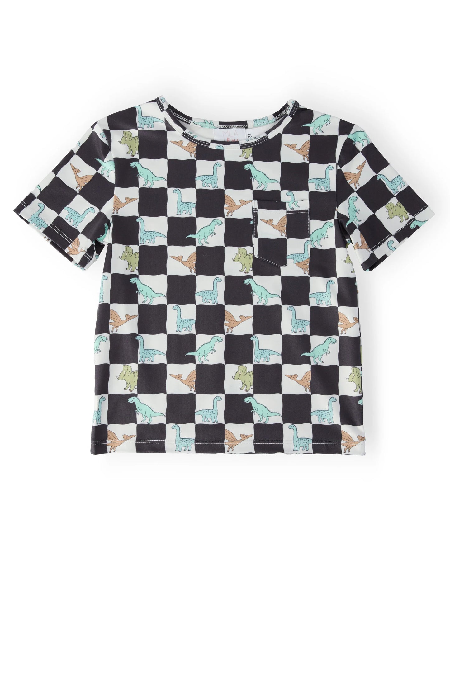 Dino Checkers S/S Pocket Tee