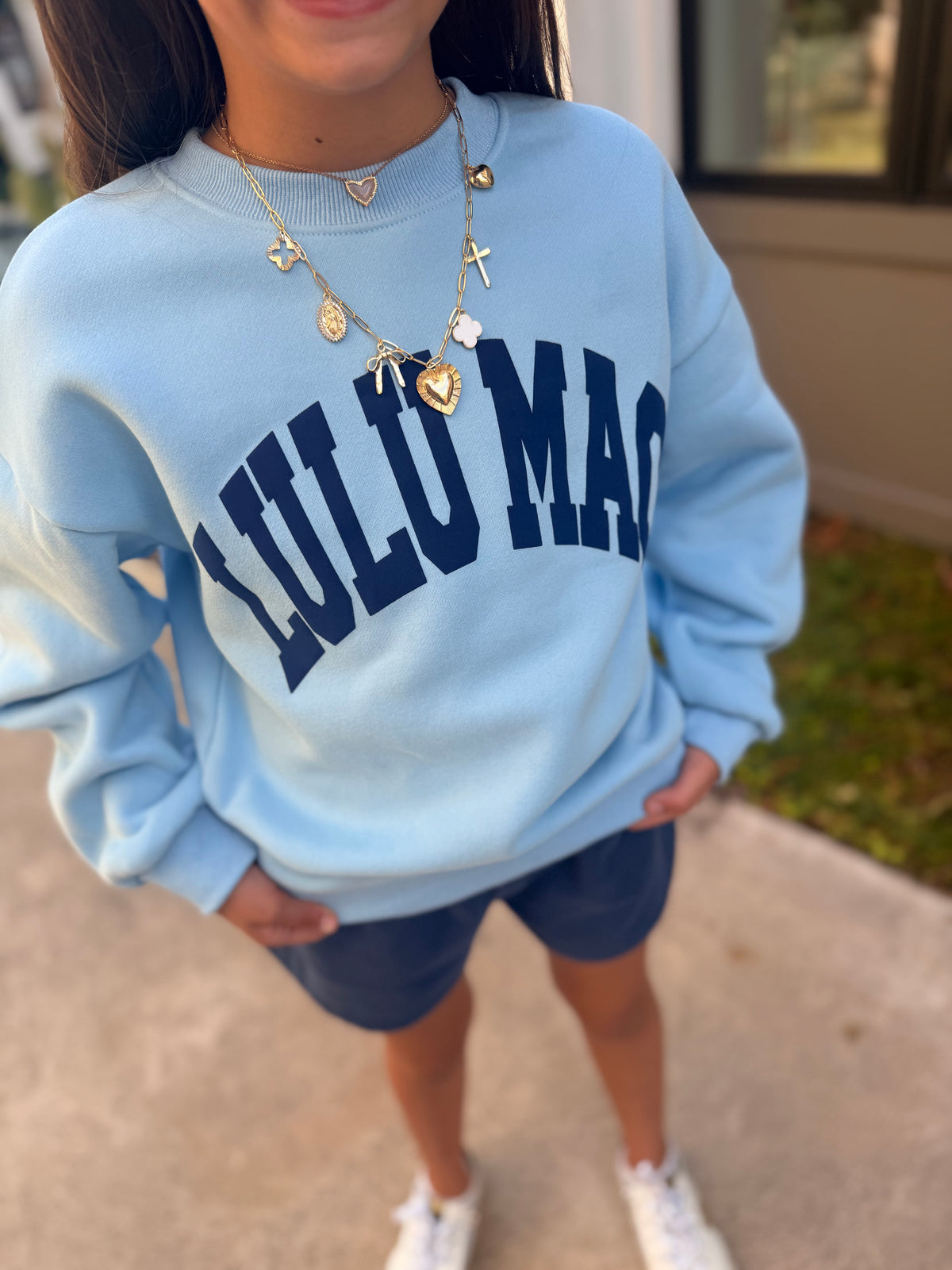 LULU MAC-Light Blue Sweatshirt