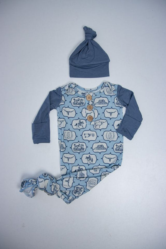 Cowboy Colt- Knot Gown w/Hat