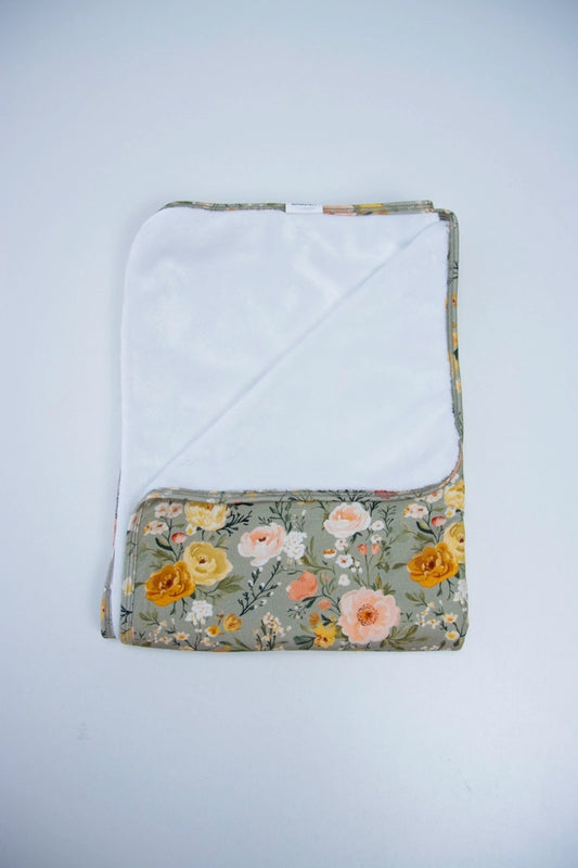 Willow Bloom Plush Swaddle Blanket