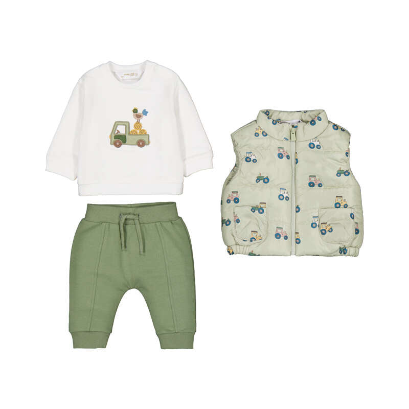 3-piece tracksuit w/vest-Forest