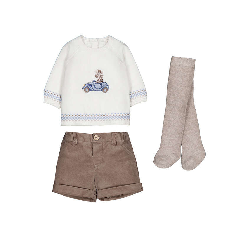 Layette Boy- Short pants tights set