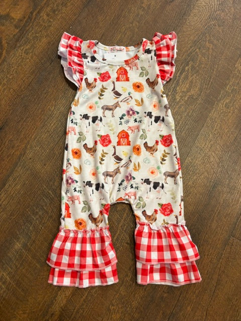 Floral Farm Romper