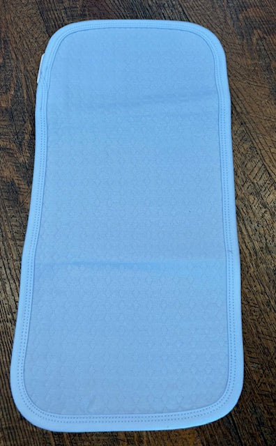 Solid Quilted Burp Cloth - B. Blue