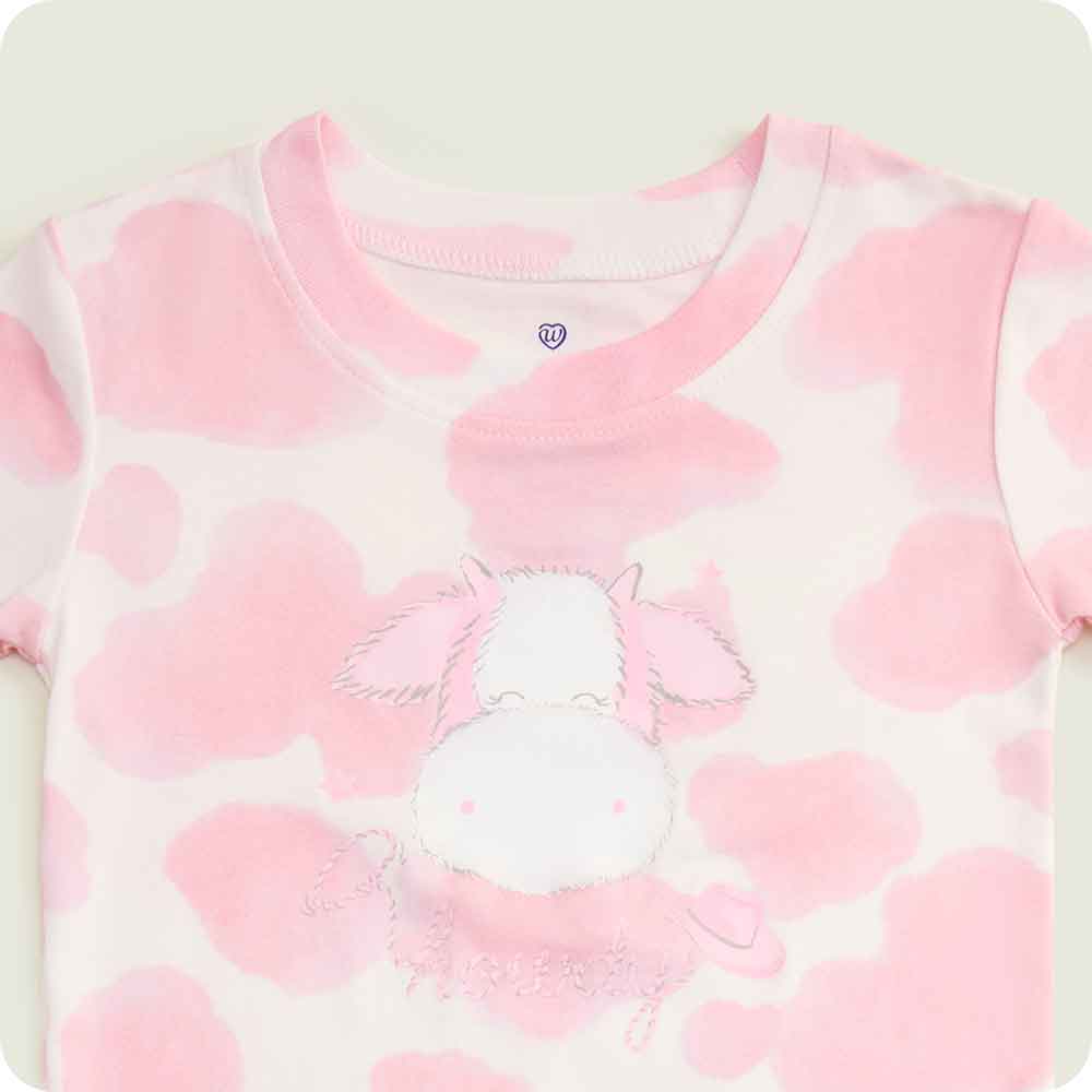 Strawberry Cow Shorties Pajamas