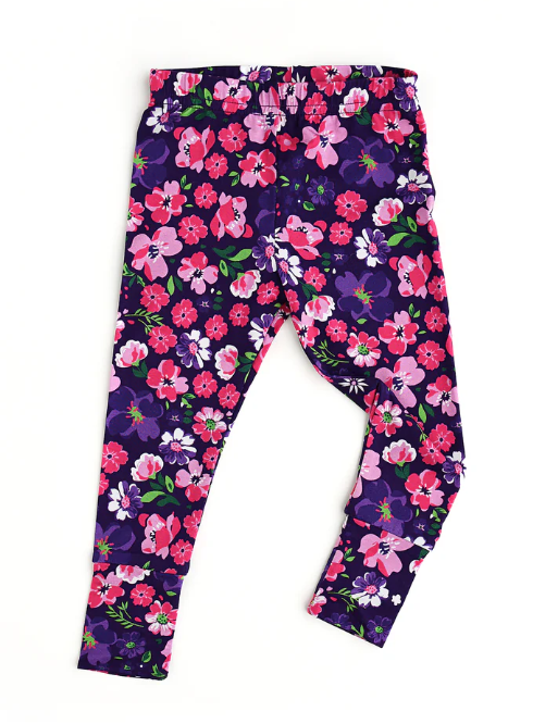 Mila Floral Legging - Purple