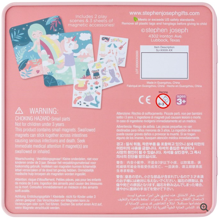 Unicorn Mermaid Travel Tin Magnetic Scene