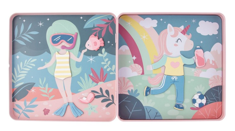 Unicorn Mermaid Travel Tin Magnetic Scene