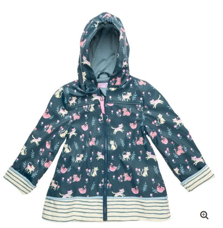 Cats Raincoat - Navy