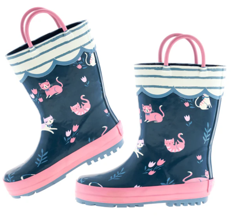 Cat Rain Boots - Navy