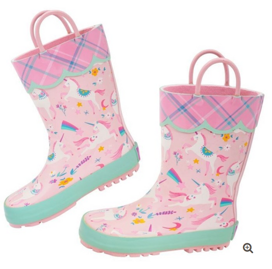 Unicorn Rain Boots - Pink