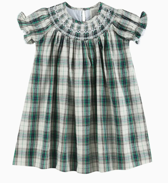 Emmie Bishop Tartan Print Dress - Green