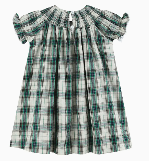 Emmie Bishop Tartan Print Dress - Green