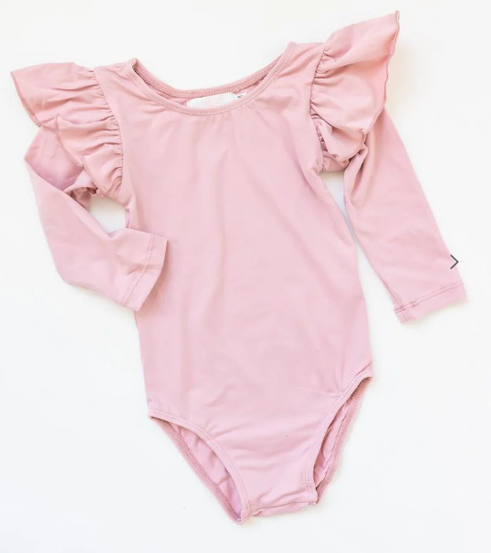 L/S Flutter Leotard - Vintage Pink