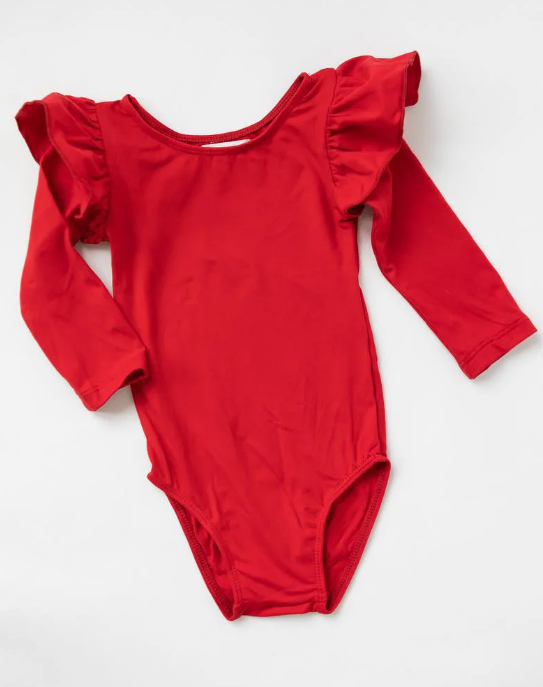 L/S Flutter Leotard - Red
