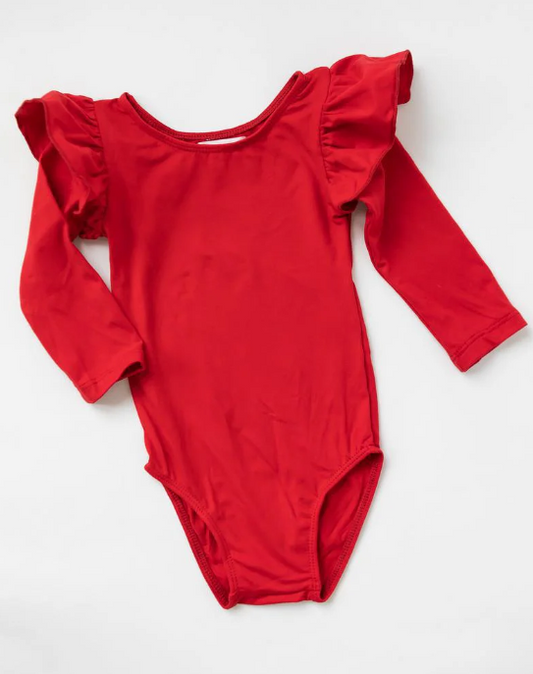 L/S Flutter Leotard - Red