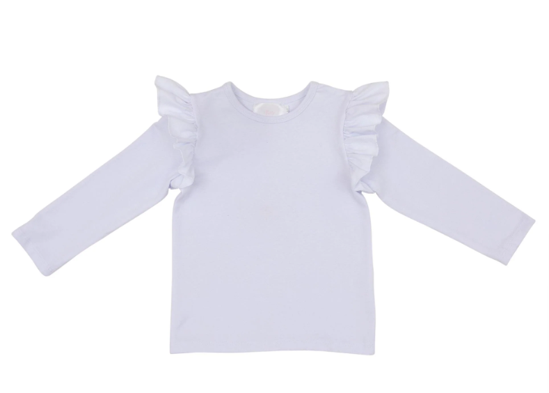 L/S Flutter Top - White