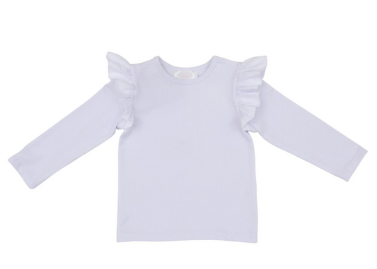 L/S Flutter Top - White