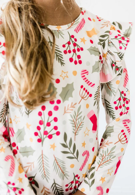 Holly Jolly Top - Olive/Cream