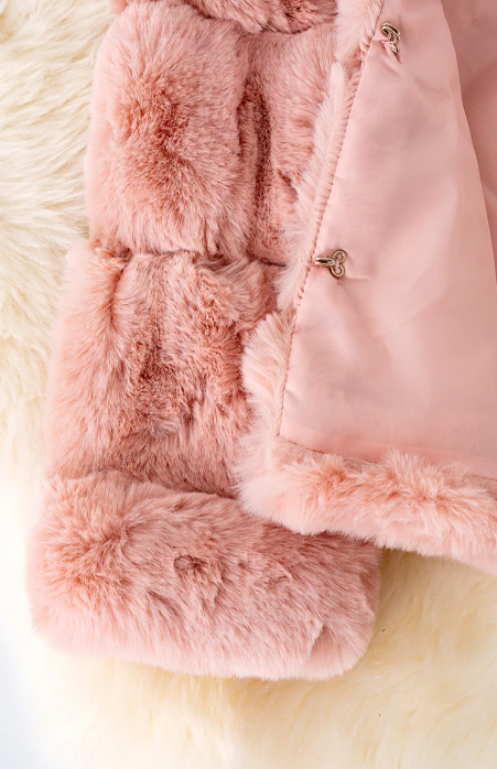 Lux Furr Jacket - Blush