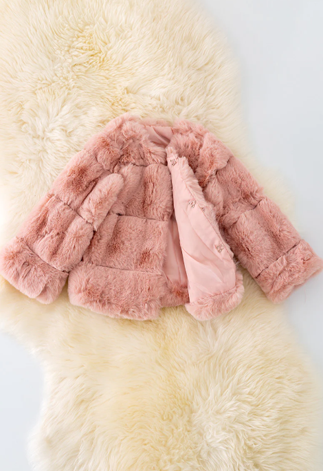 Lux Furr Jacket - Blush