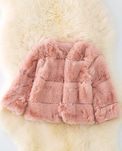 Lux Furr Jacket - Blush